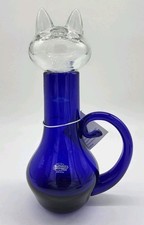 Blenko 2516 Blenkat Decanter Cobalt with Crystal - Limited Release WBW 2026