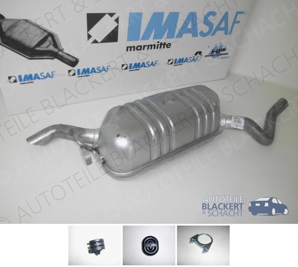 Imasaf ESD Auspuff Endtopf für Mercedes E-Klasse Coupe/Cabrio 124 200 + 220+Zub.-image