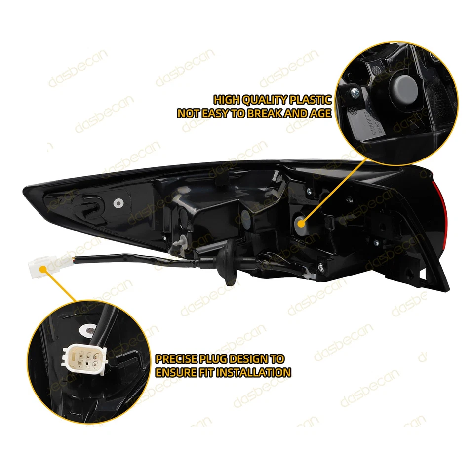 Pair Rear Left & Right Outer Side LED Tail Light For Mazda CX5 CX-5 2022-2024 - Изображение 3 из 4