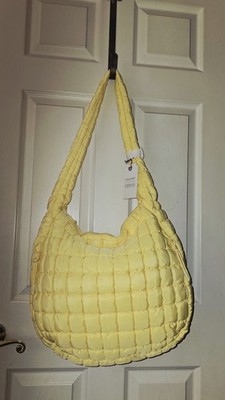 NEW Urban Fit by Urban Expressions Quilted Puffer Tamsin Butter Shoulder Bag