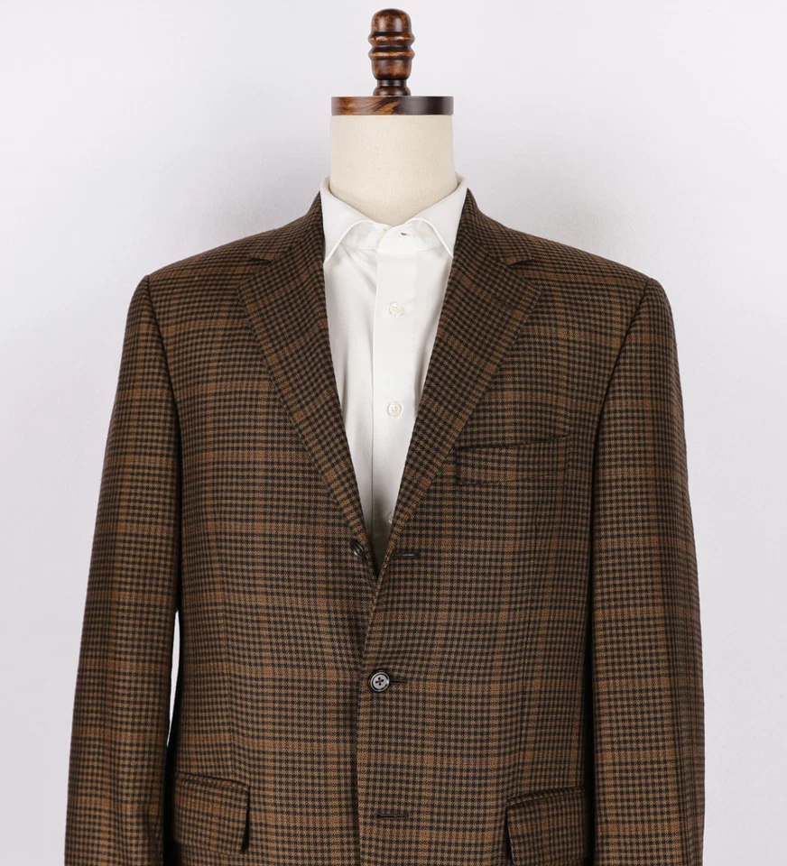 Loro Piana John W Nordstrom 100% Cashmere Sport Coat 40R Brown Black Houndstooth - Image 2 of 4