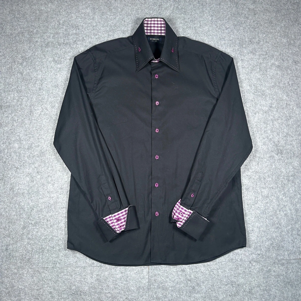 domani blue label dress shirts Royal Texture L/s Plaid Dress Shirt - Izod Sportswear