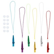 1 Set Metal Kazoo with Extra Membranes Easy to Learn Kazoo with Lanyards