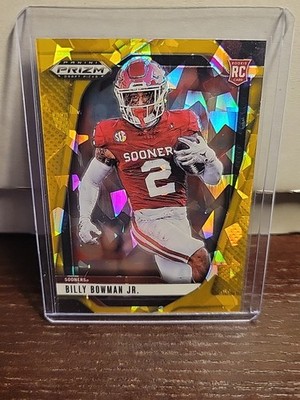 2025 Panini Prizm Draft Picks - Billy Bowman Jr. #87 Gold Ice Prizm (RC)