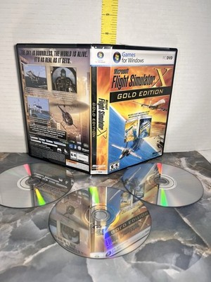 Microsoft FLIGHT SIMULATOR X Gold Edition PC DVD Windows -  