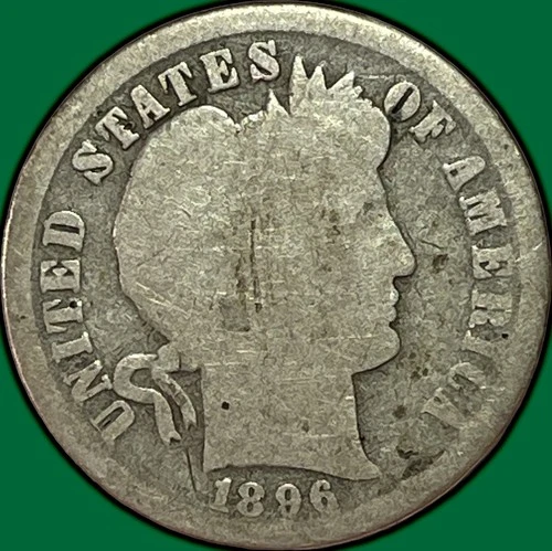 1896 Barber Dime Good G Coin #35176