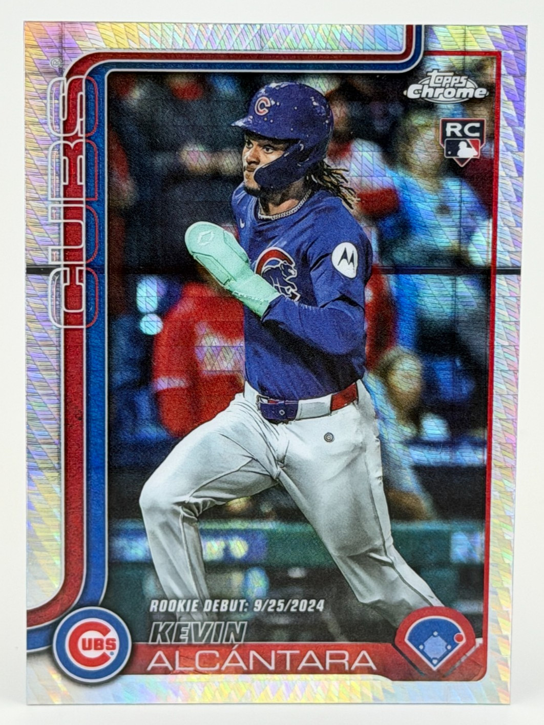 2025 Topps Chrome Update #USC25 Prism Refractor Kevin Alcantara RC Rookie Debut