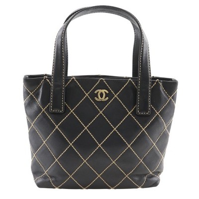 CHANEL ブラック ワイルドステッチ　バッグ CHANEL Wild stitch Handbag black Calfskin Women | eBay