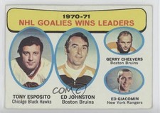 1971 Topps League Leaders Eddie Johnston Tony Esposito Ed Gerry Cheevers #4 0uu4