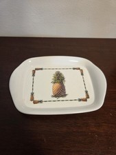 Vintage Roger Bucklin Pineapple Melamine 6.5” Small Trays Trinket Dish 1987