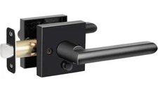 HOSOM Black Door Handle Interior, Privacy 1 Pack, Privacy-Matte 