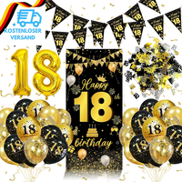 18 Geburtstag Dekorationen FüR Jungen MäDchen, 18 Geburtstag Luftballons Schwarz