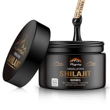 Shilajit Resin 800mg Gold Grade Himalayan Organic Pure Fulvic Acid Trace Complex