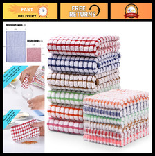 Bulk Cotton Kitchen Towels Dishcloths Set - 16x25, Ideal for Cooking Cleanin