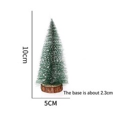 4PC Mini Christmas Tree White Cedar DIY Desktop Decor Pine Tree Christmas Decor