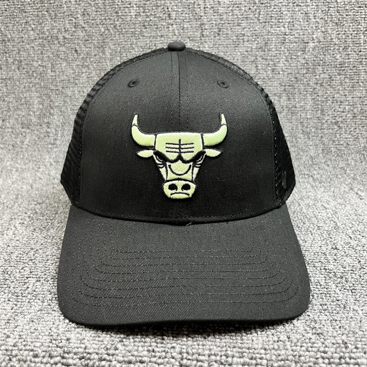 Chicago Bulls '47 Brand Branson MVP Trucker Hat Black Light Green NBA Adjustable