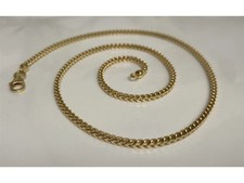 18ct Yellow Gold Herringbone Box Chain Necklace 45cm 20G n048900245866 *