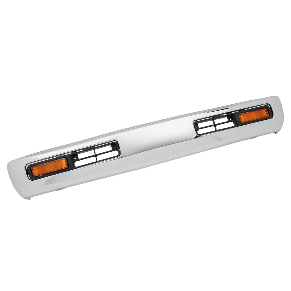 Para 1996-97 Nissan Pickup para-choque dianteiro cromado com moldura de suporte de luz de seta - Imagem 2 de 4