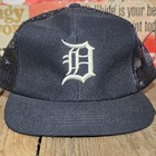 VTG 80’s Annco Detroit Tigers MLB  Navy Trucker Hat Cap Snapback Official MLB — photo 1