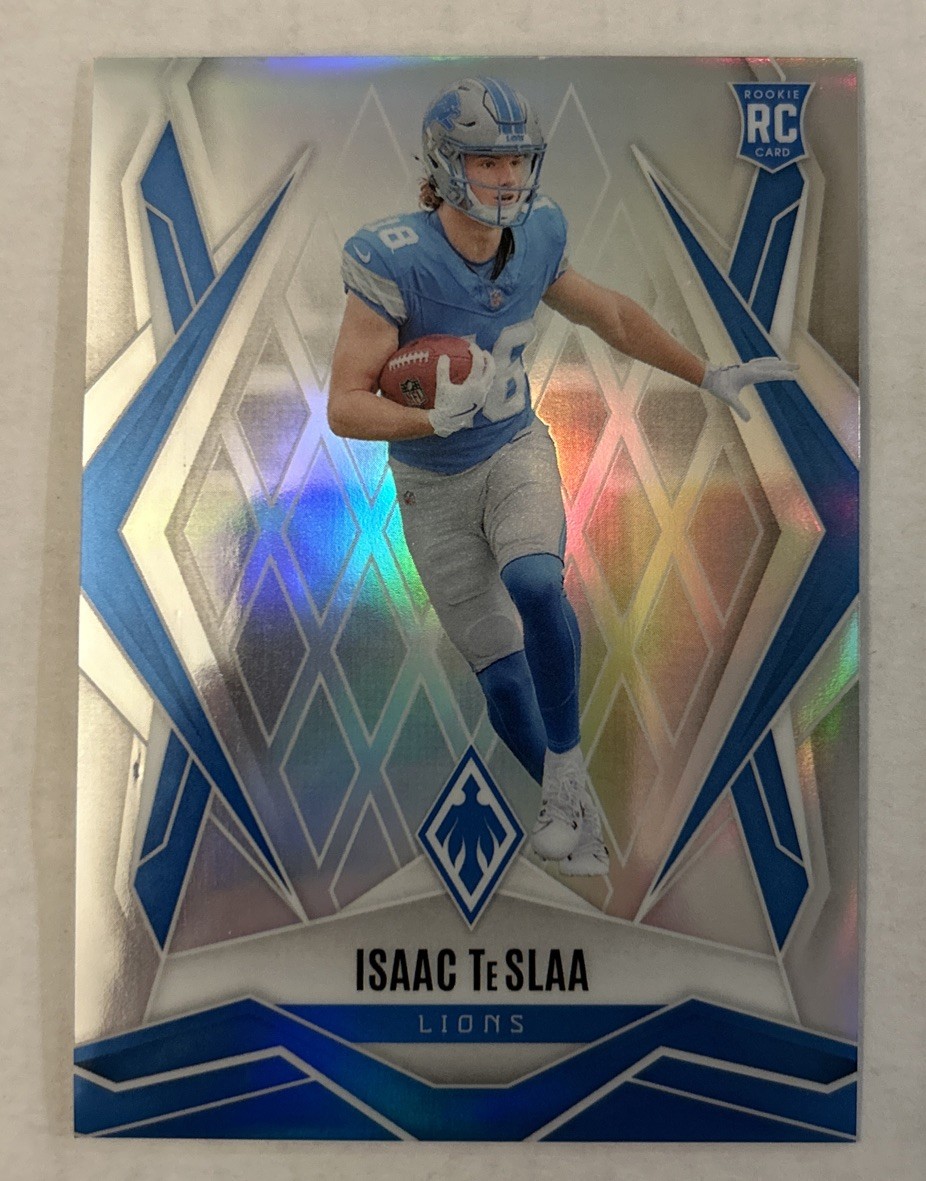 2025 Panini Phoenix Isaac TeSlaa Rookie Silver No. 189 Lions