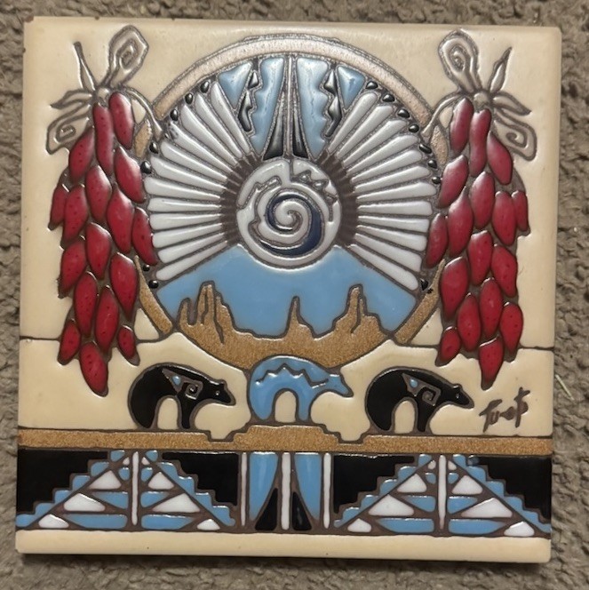 Vintage Southwest Wall Hanging 6” X 6”