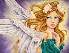 SPREAD YOUR WINGS, Original Mixed Media Art 24 X 18" Canvas, Inspirational Art