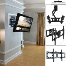 UNHO Universal TILT SWIVEL ARTICULATING CORNER TV WALL MOUNT BRACKET 22 -85 inch