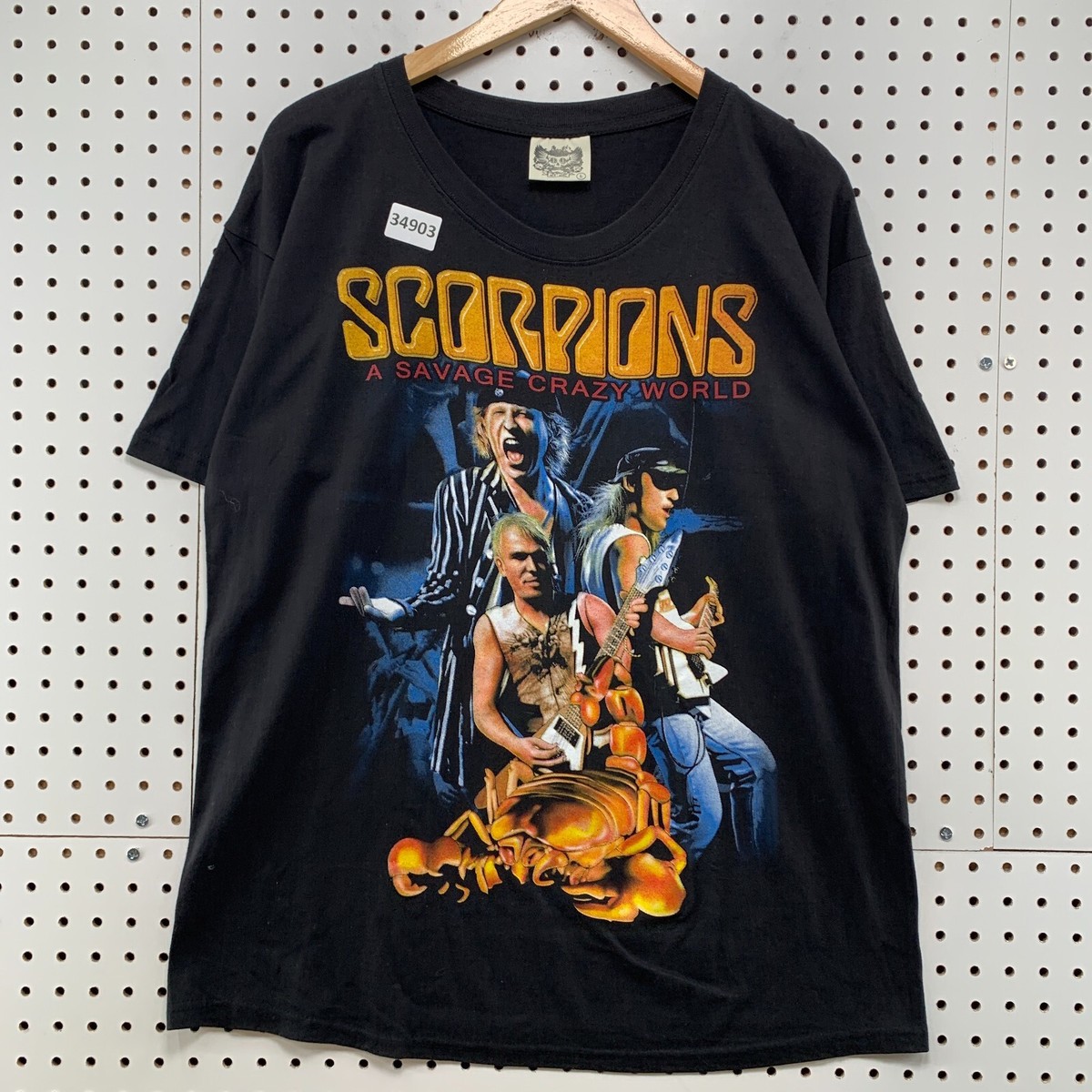 Scorpions Shirt Mens Large Black A Savage Crazy Wold Music Band