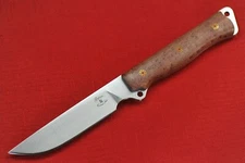 2012 Busse Custom Pork Shank .16" Saber Ground Satin Blade, Birdseye Maple Wood