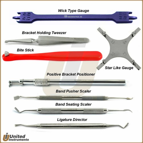 Kits de herramientas de ortodoncia banda separadora empujador asiento soporte calibre pinza - Imagen 12 de 19