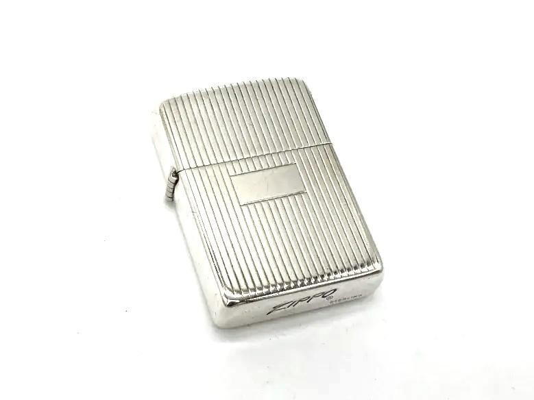 Vintage 1957 ZIPPO, Sterling Silver, 11-Line Design, Excellent