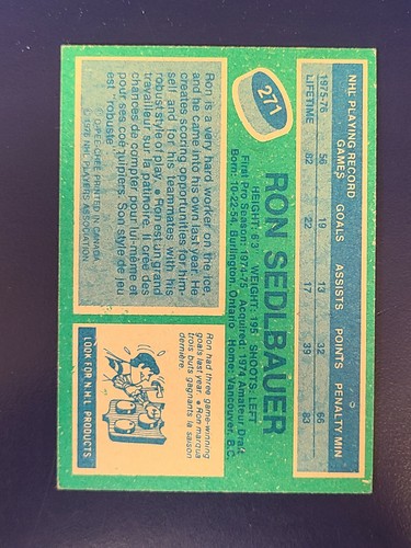 Tarjetas de hockey O-Pee-Chee OPC 1976-77 completa tu conjunto que elijas #176-396 - Imagen 155 de 275
