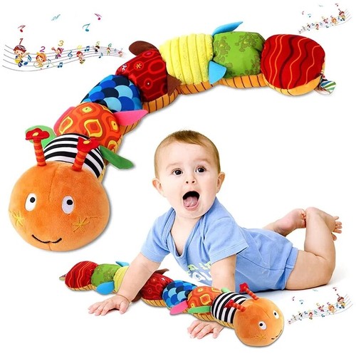 Baby Spielzeug Musikalisches Raupe Plüschtier, für Kinder Geschenk ab 1 Monate - Bild 12 von 16