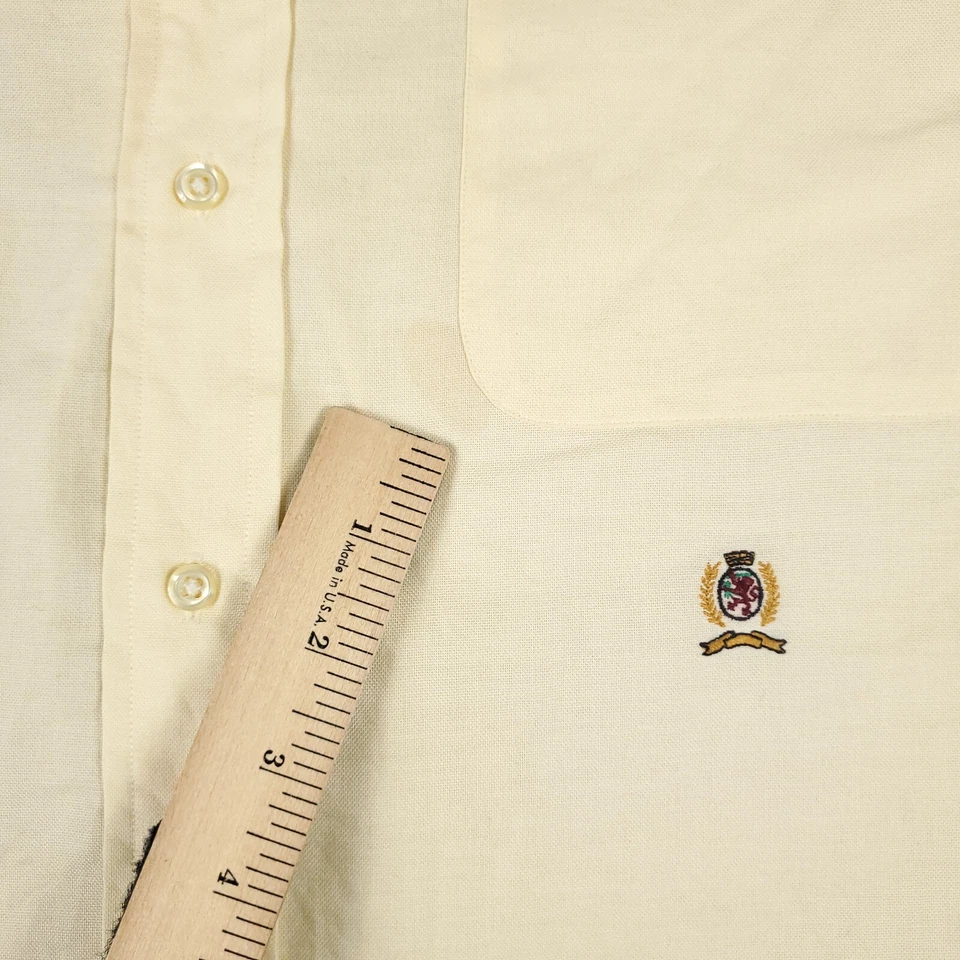 Camisa Tommy Hilfiger Para Hombre 17 Marfil Vestido Abotonado Manga Larga * Foto 3 de 4