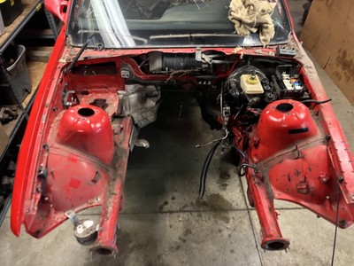 BMW E36 3-series 2dr Left Front Frame Rail Horn Skirt Cut 1995 