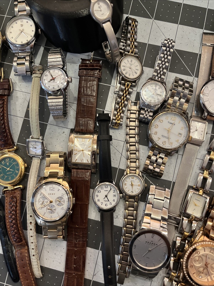 Lot of 12 watches.  Anne Klein, Fossil, Michael Korrs. 25 Anne Klein Guess Fossil Ladies Watch DKNY Skagen Michael  main image 4