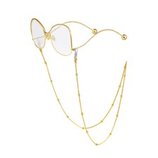 2 Pcs Glasses Chain String Necklace for Women Miss Metal Eyeglass