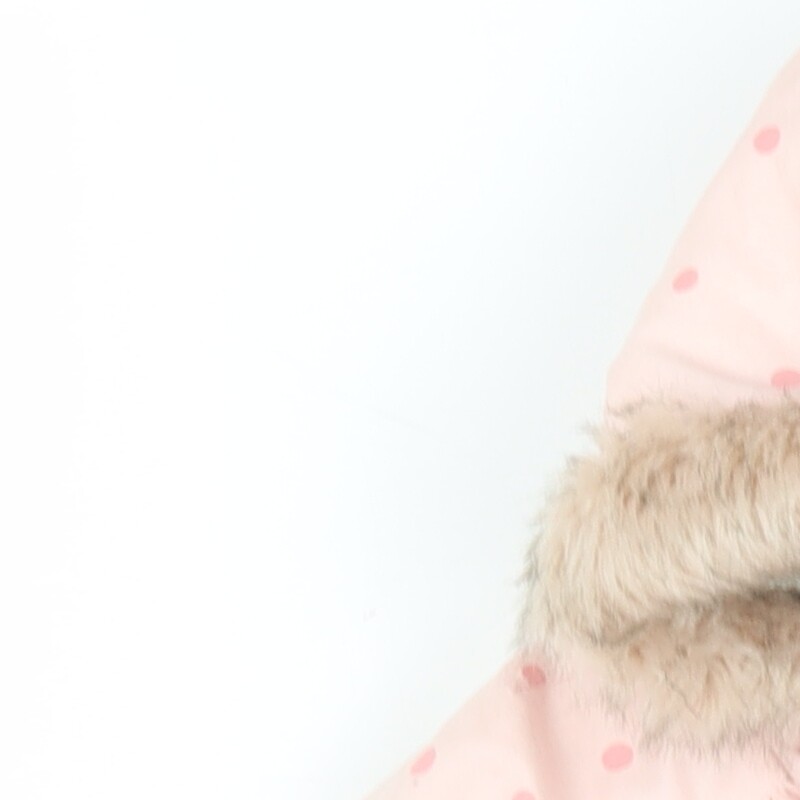 Disney Girls Pink Polka Dot Parka Coat Size 18-24 Months Zip - Minne Mouse