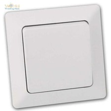 MILOS Wechsel-Schalter, weiß matt mit Rahmen, UP / unterputz Lichtschalter, 230V