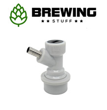 Corny Keg Ball Lock Disconnect Gas Barbed - Beer Cider Brewing Home Brew Grey