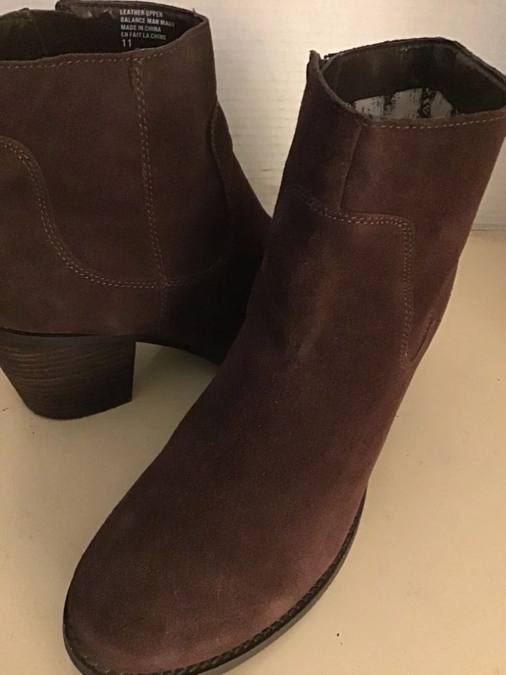 Botas de tornozelo femininas Seychelles camurça marrom EUA 11 Euro 42 - Imagem 4 de 4