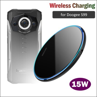 15W Fast Wireless Charger Type-C PAD For DOOGEE S99 Rugged Smartphone
