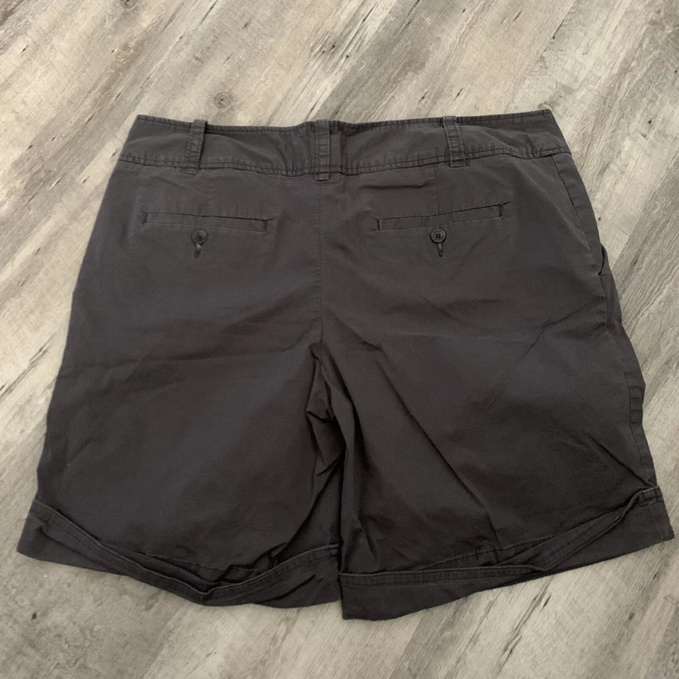 Bermudas chinas Mossimo Shorts para mujer talla 16 gris algodón elástico con puños Foto 3 de 4