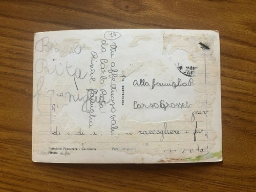 CARTOLINA LANZO TORINESE VIA UMBERTO I  VIAGGIATA 44 - Foto 2 di 2