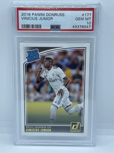 2018 Donruss Soccer Vinicius Junior ROOKIE RC #177 PSA 10 GEM MINT