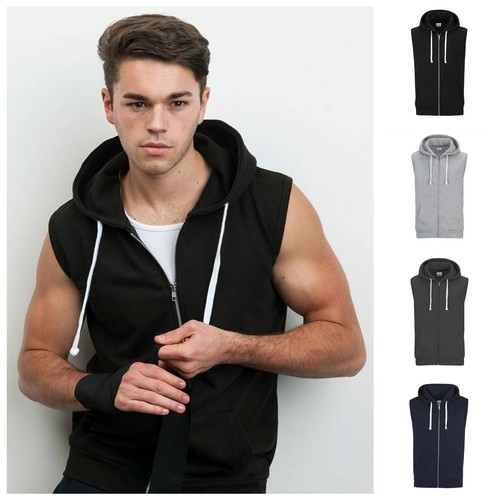 Da Uomo Felpa Con Cappuccio Senza Maniche Palestra Top Sudore Camicia  Cappuccio in Pile Fitness Esercizio S - 2XL | eBay
