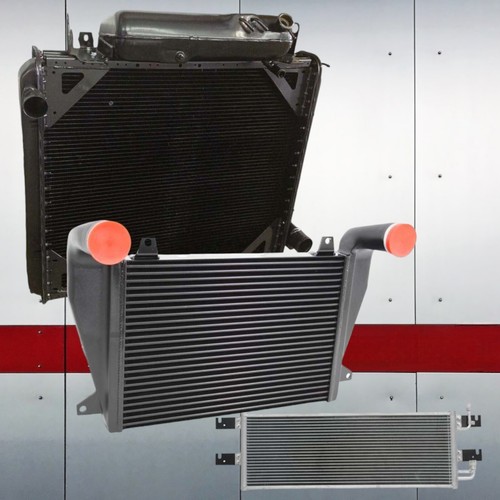 Freightliner FLD Cooling Radiator Kit Charge Air Cooler AC Condenser 4 ...