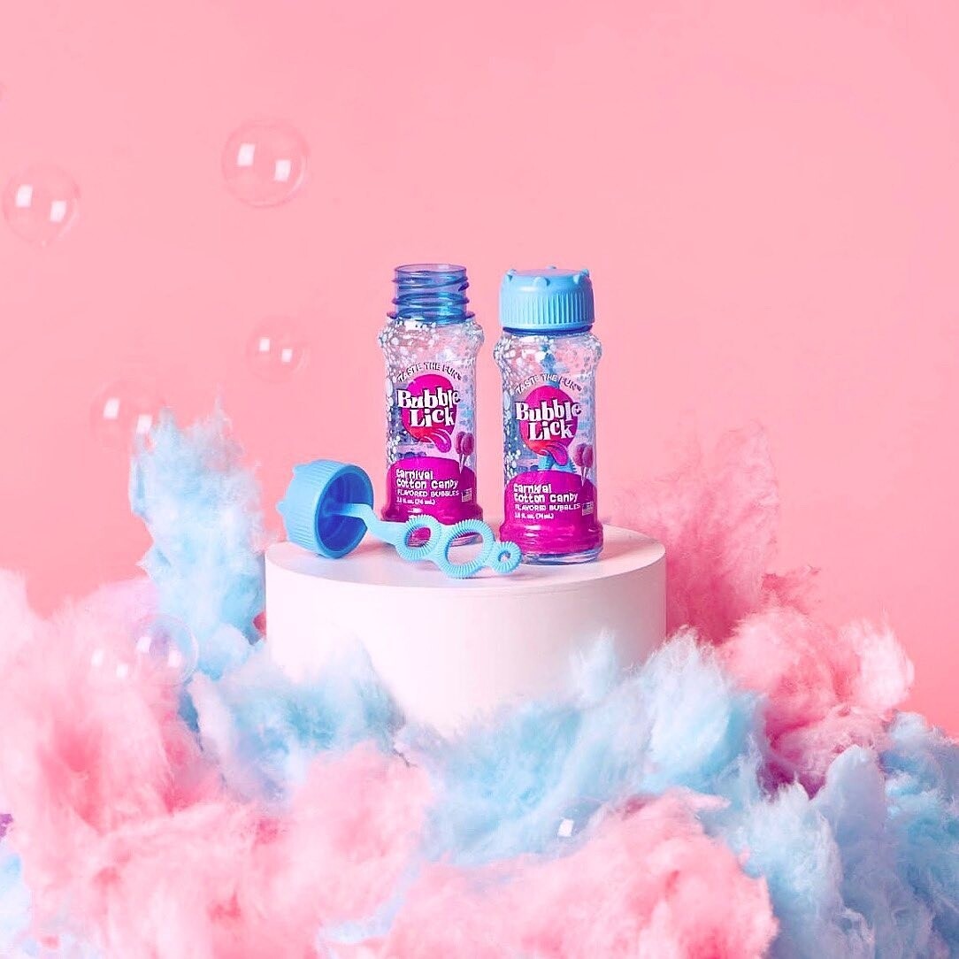 2 - Bubblelick Cotton Candy Bubbles Lickable Edible Natural Flavored Kids  Dogs