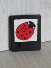 VTG Pussycat Ladybug Insect Germany Tile Sliding Slide Jigsaw Puzzle 3.5"x3" SEE