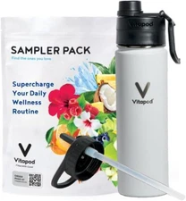 Vitapod Go Bundle Starter Kit (WHTE Go-Top & Straw Top V73 Bottle + Sample